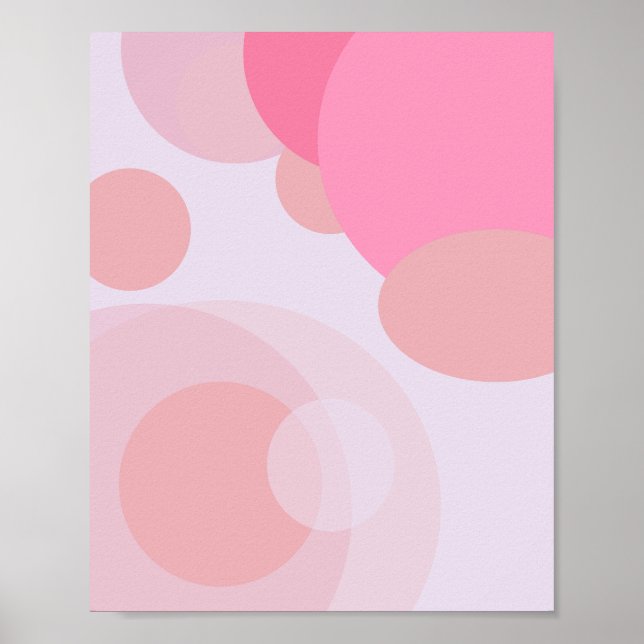 Pastel Lila und rosa Mitte Abstrakt Poster (Vorne)