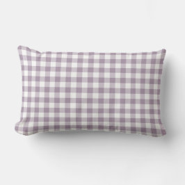 Pastel Lila und White Gingham Pattern Lendenkissen