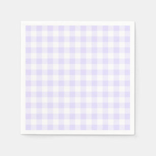 Pastel Lila und White Gingham Serviette