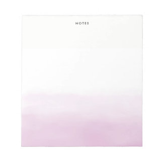 Pastel Lila Watercolor Ombre Chic Personalisiert Notizblock