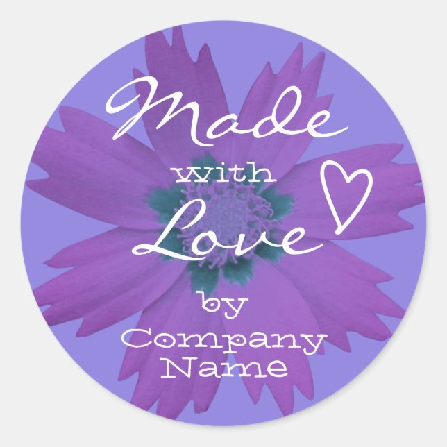 Pastel Lilac Lila Blume Blossom aus Liebe Runder Aufkleber (Vorderseite)