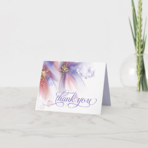 Pastel Lilac Rose Rosa Abstrakt Dankeskarte