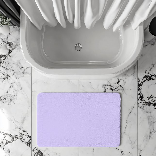 Pastel Lilac Solid Color | Classic | elegant Badematte (Von Creator hochgeladen)