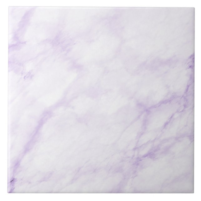 Pastel Lilac Wasserfarbenmarmor Abstraktes Muster Fliese (Vorderseite)