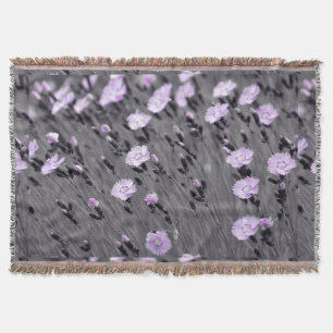 Pastel Lilac Wildblumen Decke