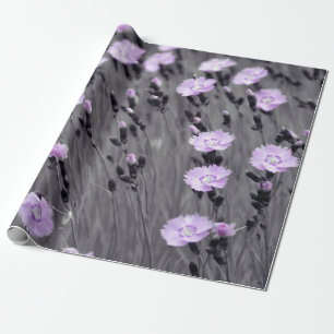 Pastel Lilac Wildblumen Geschenkpapier