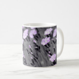Pastel Lilac Wildblumen Kaffeetasse
