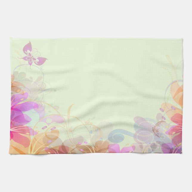 Pastel Lilies Wedding Küchentuch (Horizontal)