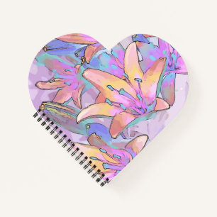 Pastel Lily Liebe Notizbuch