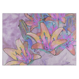 Pastel Lily Liebe Schneidebrett