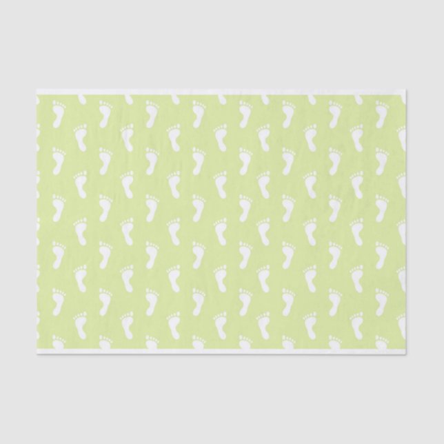 PASTEL LIME GREEN BABY FEET SEIDENPAPIER (Vorderseite)
