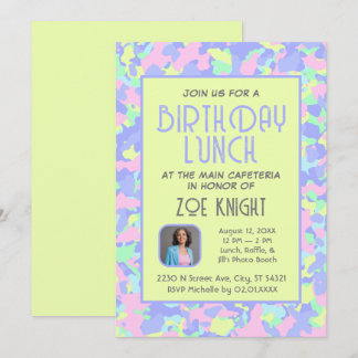 Pastel Limon Confetti Geburtstagsparty Einladung