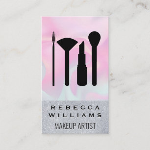 Pastel Liquid Background   Glitzer Makeup Set Visitenkarte