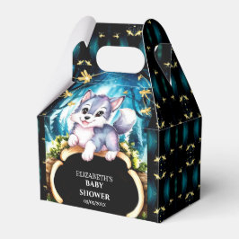 Pastel Little Wolf Baby Shower Geschenkschachtel