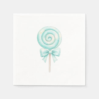 Pastel Lollipop Sweet One Birthday Napkins Serviette