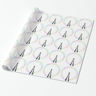 Pastel London Eye Theme Wrapping Paper Geschenkpapier