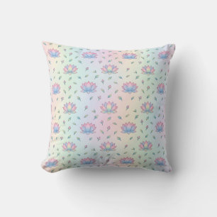 Pastel-Lotus-Wurfkissen - Träumerisches Floral Kissen