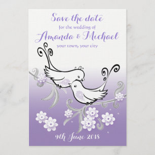 Pastel lovebirds Hochzeit Speichern Sie das Datum Save The Date