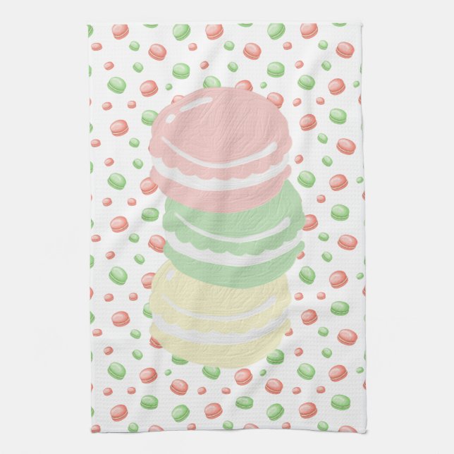 Pastel Macarons Geschirrtuch (Vertikal)