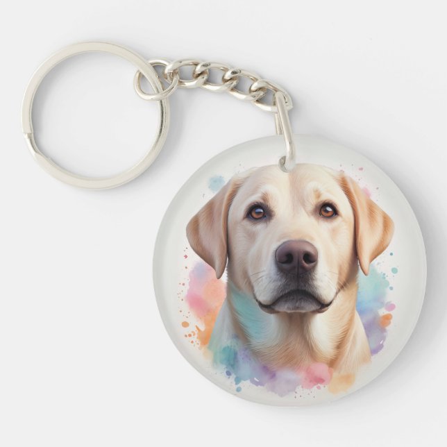 Pastel Magical Labrador Retriever Artwork Schlüsselanhänger (Vorderseite)