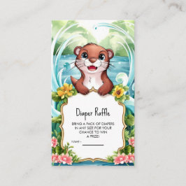 Pastel Magical Otter Baby Dusche Begleitkarte