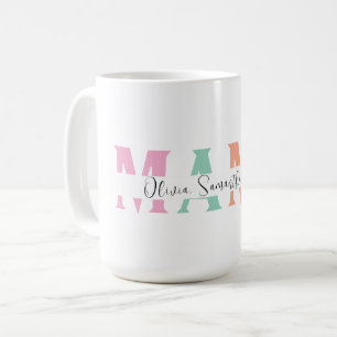 Pastel MAMA Tasse mit Personalisiertem Kindnamen
