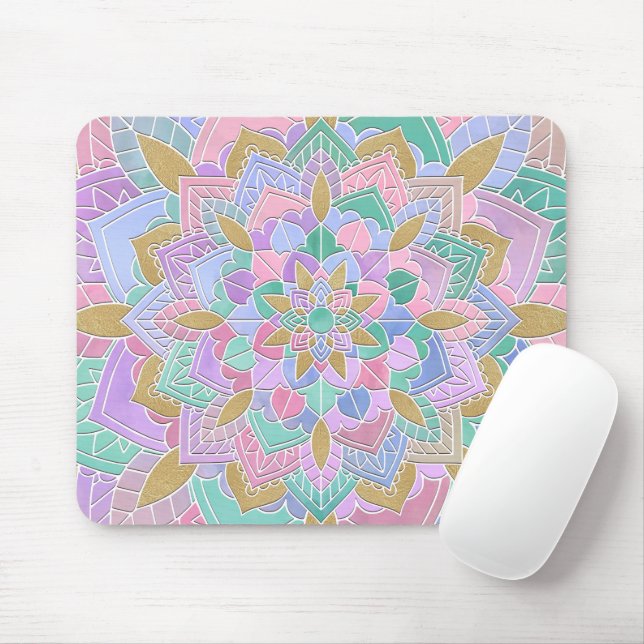 Pastel Mandala II Mousepad (Mit Mouse)