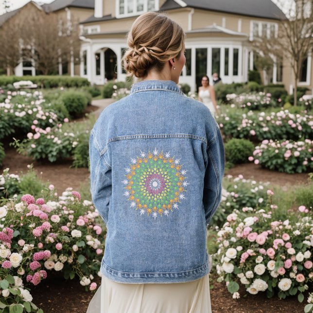 Pastel Mandala Jeansjacke (Hochzeit Rückseite)
