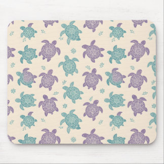 Pastel Mandala Turtle Pattern Mousepad