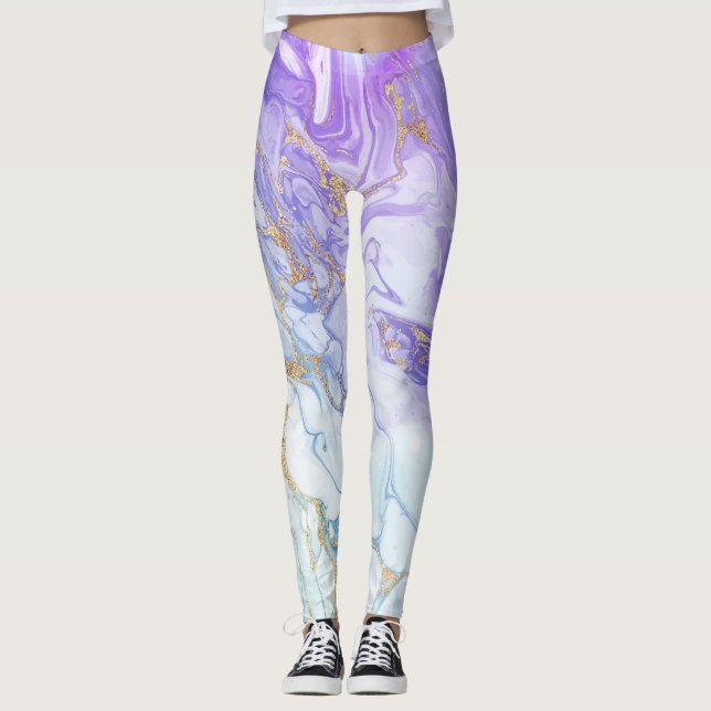 Pastel Marble Leggings (Vorderseite)