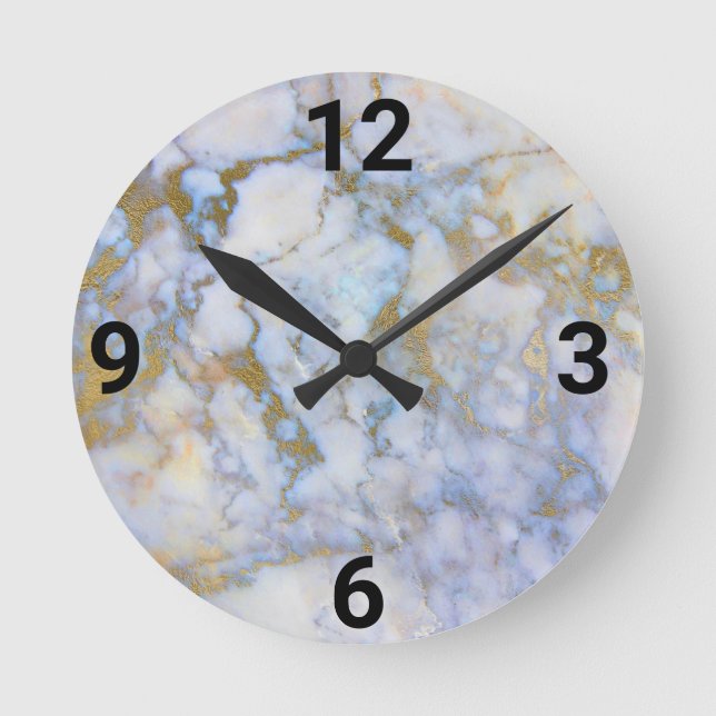 PASTEL MARBLE Moderne Uhr (Vorderseite)