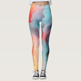 Pastel Marble Muster Leggings