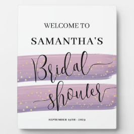 Pastel Mauve Celestial Brautparty Willkommen Fotoplatte