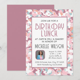 Pastel Mauve Confetti Geburtstagsparty Einladung