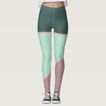 Pastel mauve pink green teal vintage color block