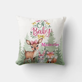 Pastel Meadow Companies: Oh Baby Girl Baby Shower Kissen