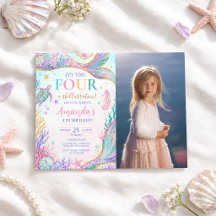 Pastel-Meermaid-Geburtstag unter dem Meer
