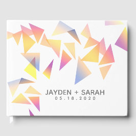 Pastel mehrfarbig Confetti White Wedding Gästebuch