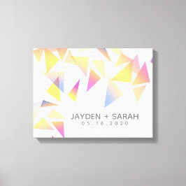 Pastel mehrfarbig Confetti White Wedding Leinwanddruck