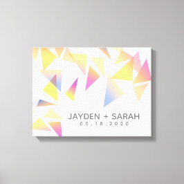 Pastel mehrfarbig Confetti White Wedding Leinwanddruck