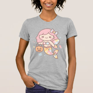 Pastel Mermaid Halloween Cutie T-Shirt | Cute Plai