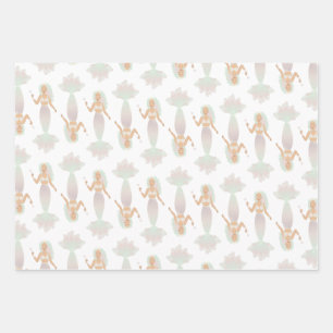 Pastel Mermaid Theme Wrapping Paper Set Geschenkpapier Set