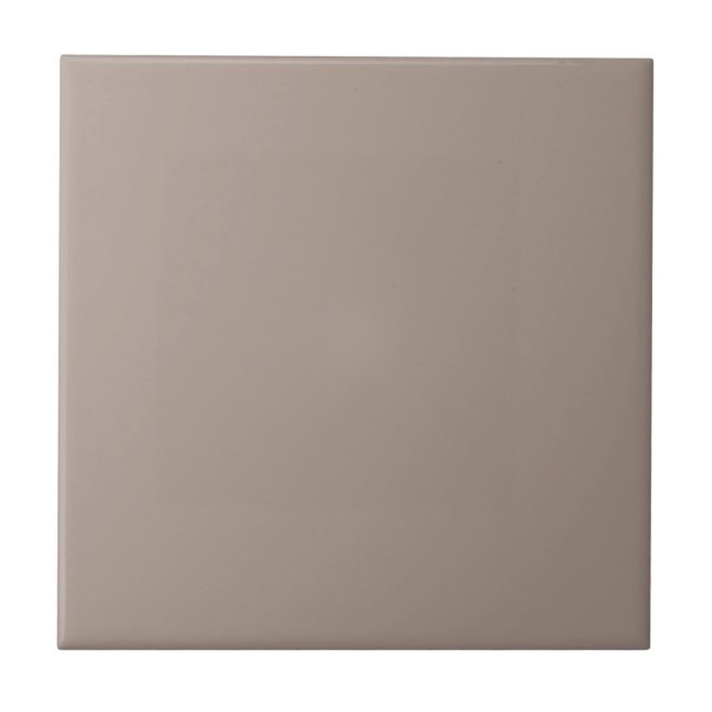 Pastel Mid Gray Beige Solid Color Tile Fliese (Vorderseite)
