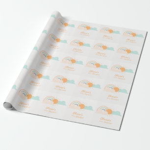 Pastel Minimal Baby Dusche Geschenkpapier