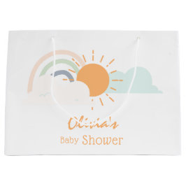 Pastel Minimal Baby Dusche Große Geschenktüte