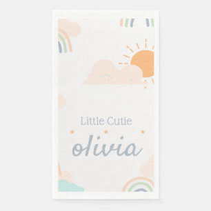 Pastel Minimal Baby Dusche Serviette