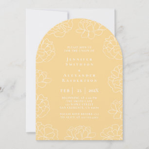 Pastel Minimal Botanische Hochzeit Einladung