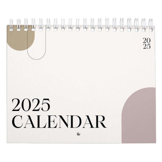 Pastel Minimalistisch 2025 Schreibtischkalender Kalender (Titelbild)