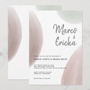 Pastel Minimalistisch Calligrafy Wedding Ankündigung
