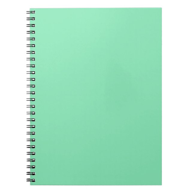 Pastel Mint Green Notebook Notizblock (Vorderseite)